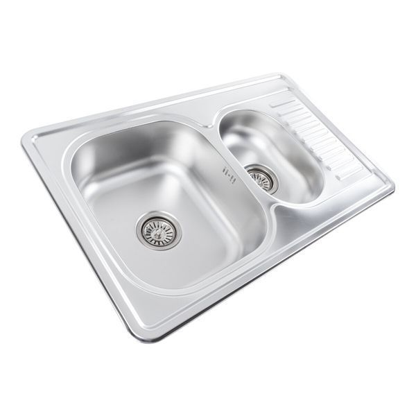 Кухонная мойка из нержавеющей стали Platinum ДЕКОР 7850D (0,8/180 мм) 11736 фото