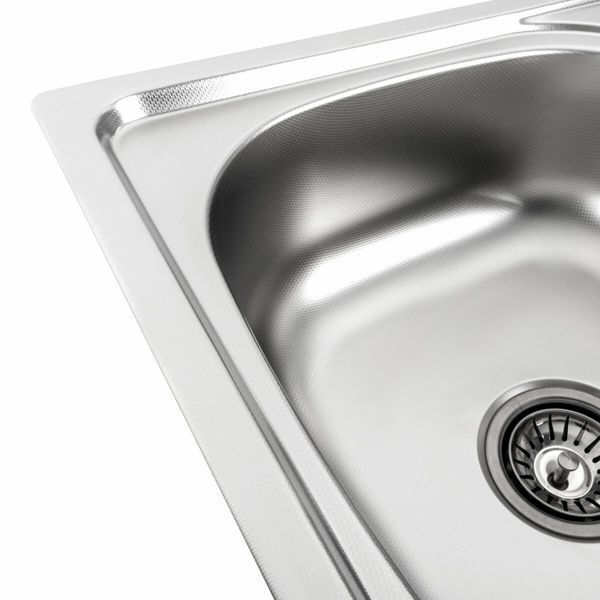 Кухонная мойка из нержавеющей стали прямоугольная Platinum ДЕКОР 7848 (0,8/180 мм) 11498 фото