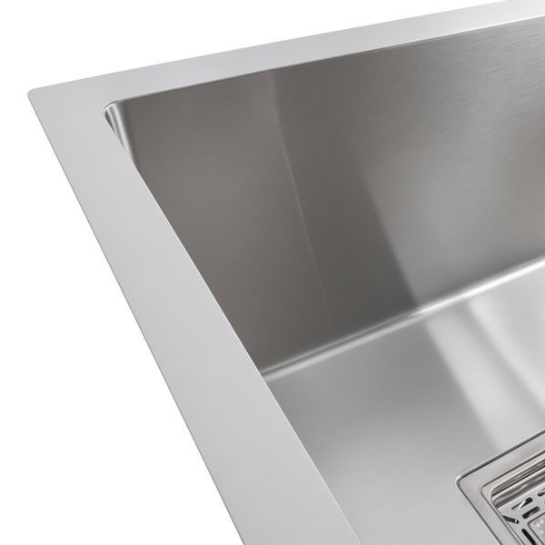 Кухонная мойка нержавеющая Platinum Handmade HDB 80*45 на две чаши (квадратный сифон) 40404 фото