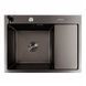 Кухонна мийка CM 65*50 L чорна PVD VALESO Handmade (круглий сифон 3,0/0,8) 45901 фото 1