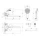 Смеситель для ванны Kroner KRP Axis Line-C070 CV036844 фото 2