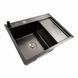 Кухонна мийка CM 65*50 L PVD чорна Platinum Handmade (круглий сифон 3.0/0.8) 44561 фото 4