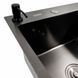Кухонна мийка CM 65*50 L PVD чорна Platinum Handmade (круглий сифон 3.0/0.8) 44561 фото 6