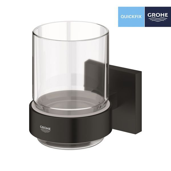 Стакан с держателем для ванной комнаты Grohe QuickFix Start Cube 410972430 CV033756 фото