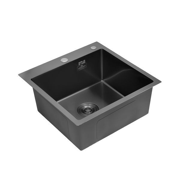 Комплект кухонной мойки KRP Schwarze - 5050HM PVD ST043320 фото