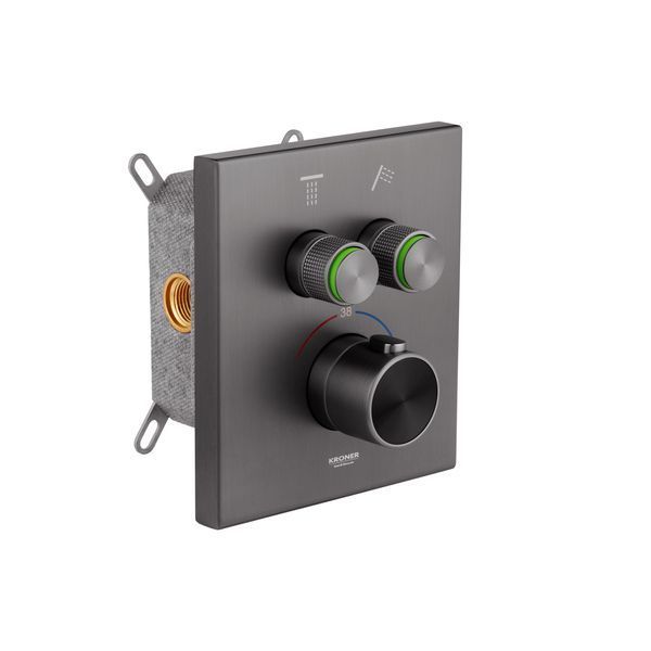 Душова система прихованого монтажу термостатична Kroner Element Thermo 211461-5301 CV036827 фото