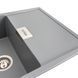 Гранітна мийка для кухні Platinum 8650 DIAMOND матова (сірий металік) 39826 фото 4