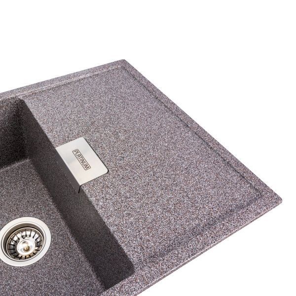 Гранітна мийка для кухні Platinum 8650 DIAMOND матова (мікс) 39821 фото