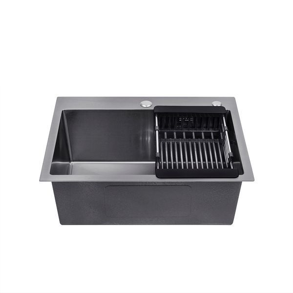 Комплект кухонної мийки KRP Schwarze - 5843HM PVD ST044320 фото