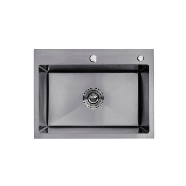 Комплект кухонної мийки KRP Schwarze - 5843HM PVD ST044320 фото