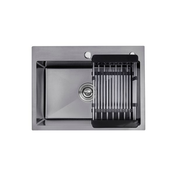Комплект кухонної мийки KRP Schwarze - 5843HM PVD ST044320 фото