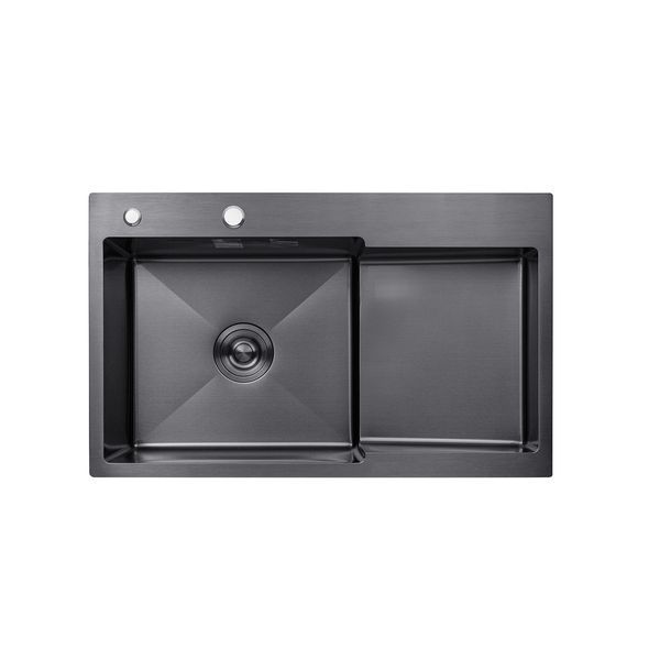 Комплект кухонної мийки KRP Schwarze LHM PVD - 7848 ST41422 фото