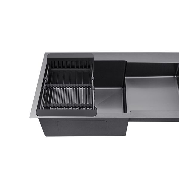 Комплект кухонної мийки KRP Schwarze LHM PVD - 7848 ST41422 фото
