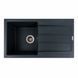 Гранітна мийка для кухні Platinum 7843 SOLID матовий Антрацит 42234 фото 1