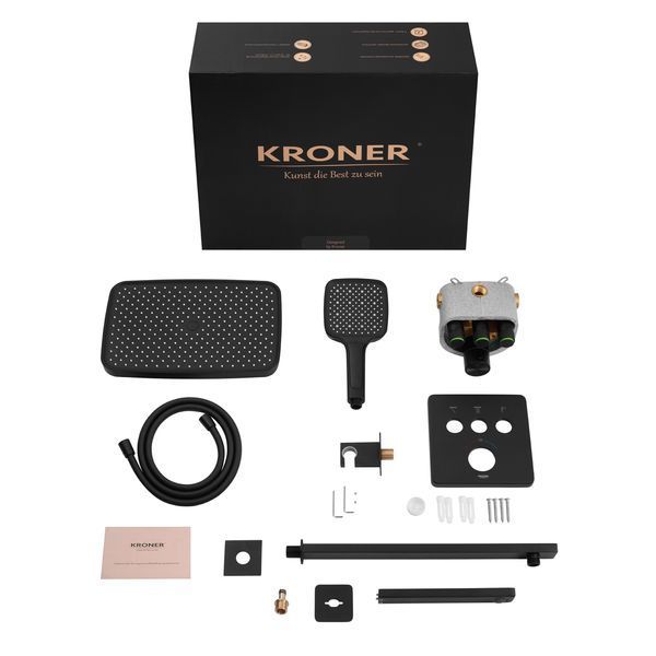 Душевая система скрытого монтажа термостатическая Kroner Element Thermo 211462-3801 CV036831 фото