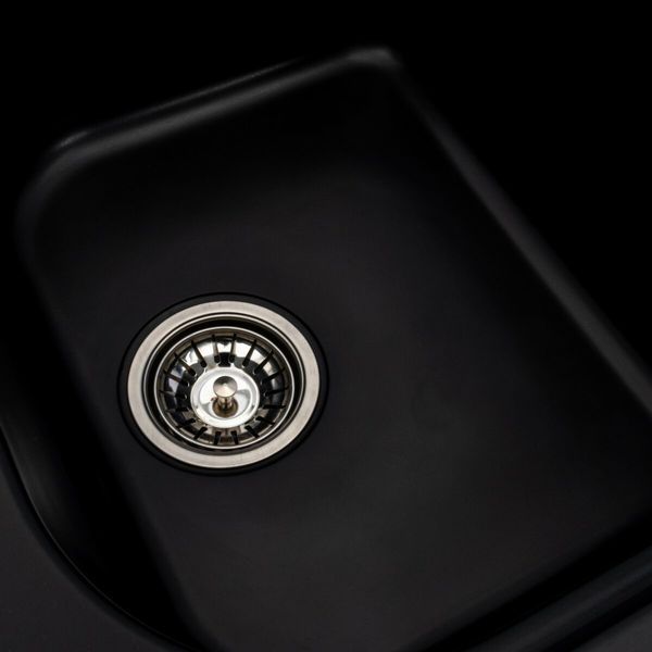 Гранитная мойка для кухни Platinum 7950 Equatoria матовый Черный 36406 фото