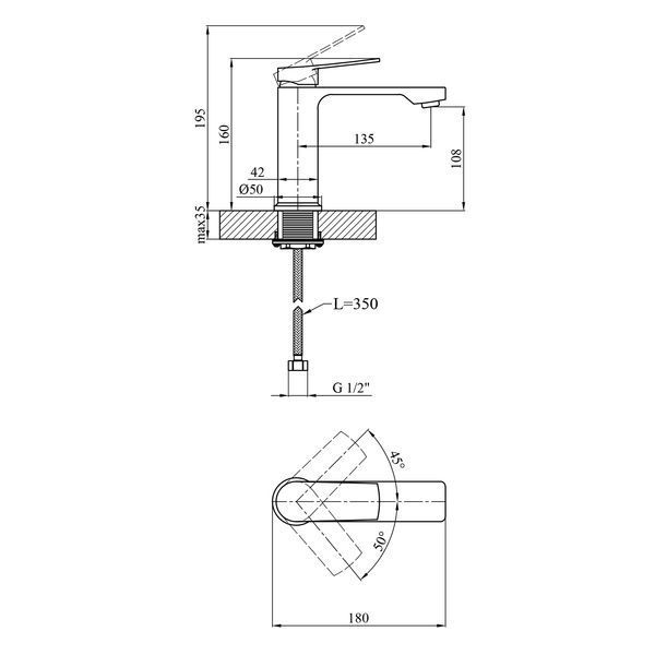 Набор 2 в 1 для ванной комнаты Kroner KRP Makon - GRP063 SS733642 фото