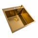 Кухонна мийка 50*50 PVD Gold Valeso Handmade (сифон круглий, 3,0/0,8) 45921 фото 2
