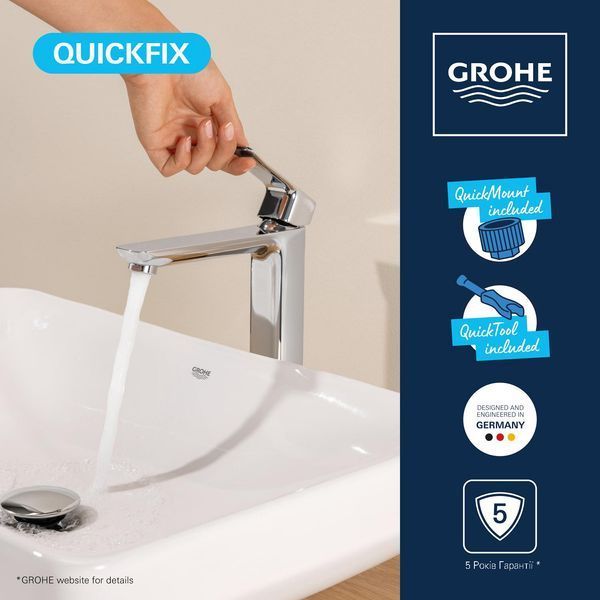 Смеситель для раковины Grohe QuickFix Dice XL-Size 1018920000 CV036220 фото
