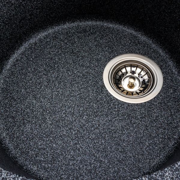 Гранітна мийка для кухні Platinum 5847 ONYX матова (графіт) 38967 фото