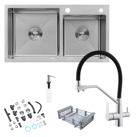 Комплект кухонной мойки KRP Schwarze - 7843ZHM ST051320 фото