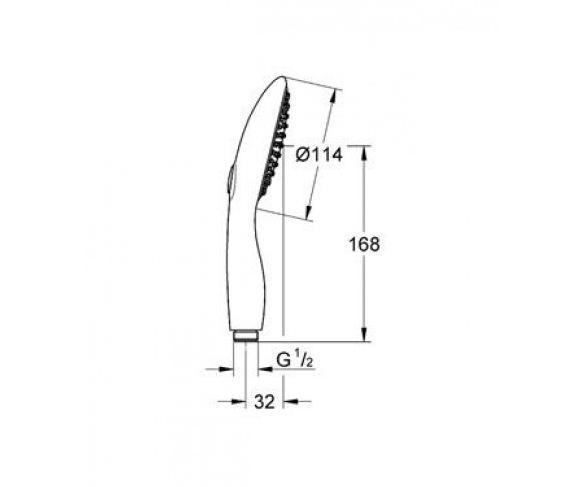 Лійка для ручного душу Power&Soul 115 (27671000), Grohe 27671000 фото