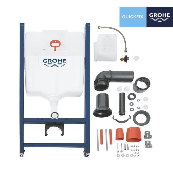 Комплект 4 в 1: Инсталляция Grohe Rapid SL 38840000 с панелью смыва Even 38966000 + унитаз A534UF Rimless с сиденьем Slim Soft Close дюропласт (UA38840966A) CV033583 фото