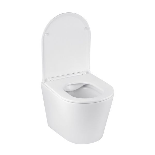 Комплект 4 в 1: Инсталляция Grohe Solido 2 в 1 38971000 + Панель смыва для унитаза Even Black 38966KV0 + Унитаз подвесной безобедочный Kroner Armada WHI513636 RIMLESS с сиденьем Slim Duroplast /Soft (38971966KV0KA51R) CV036752 фото