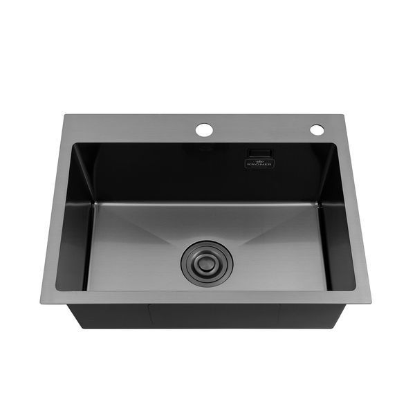Кухонная мойка Kroner KRP Schwarze - 5843HM PVD (3.0/1.0 мм) CV022794 фото