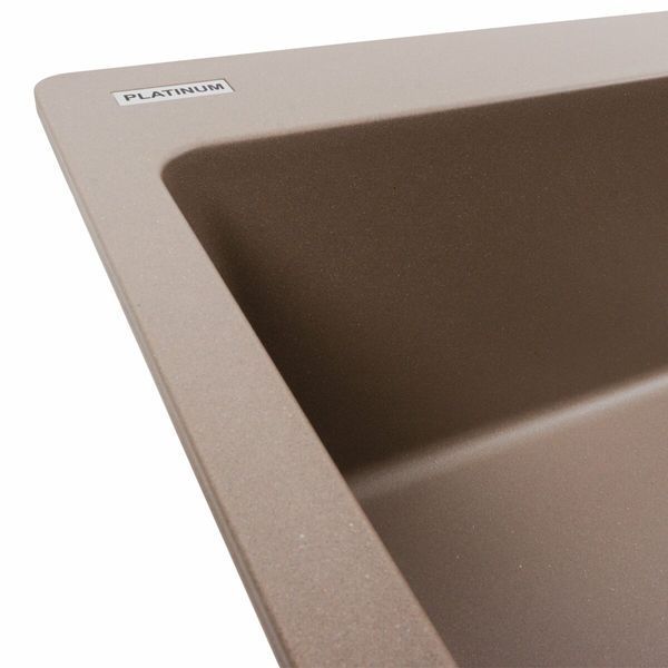 Гранітна мийка для кухні Platinum 7850 Bogema матова Дюна 38745 фото