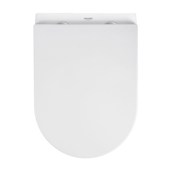 Комплект 4 в 1: Инсталляция Grohe Solido 2 в 1 38971000 + Панель смыва для унитаза Even Black 38966KV0 + Унитаз подвесной безобедочный Kroner Armada WHI513636 RIMLESS с сиденьем Slim Duroplast /Soft (38971966KV0KA51R) CV036752 фото