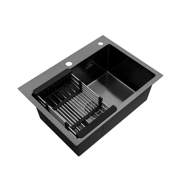 Кухонная мойка Kroner KRP Schwarze - 5843HM PVD (3.0/1.0 мм) CV022794 фото