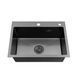 Кухонная мойка Kroner KRP Schwarze - 5843HM PVD (3.0/1.0 мм) CV022794 фото 3