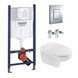 Комплект 4 в 1: Инсталляция Grohe Rapid SL 38840000 с панелью смыва Even 38966000 + унитаз A534UF Rimless с сиденьем Slim Soft Close дюропласт (UA38840966A) CV033583 фото 1