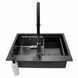 Комплект кухонної мийки 63х50HM PVD Pllen&oacute; Lazio ST07 Grafite SL43327 фото 5