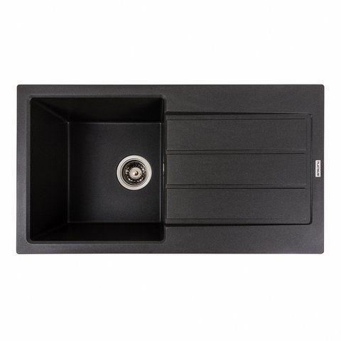 Гранітна мийка для кухні Platinum 7843 SOLID матовий Моріон 42243 фото