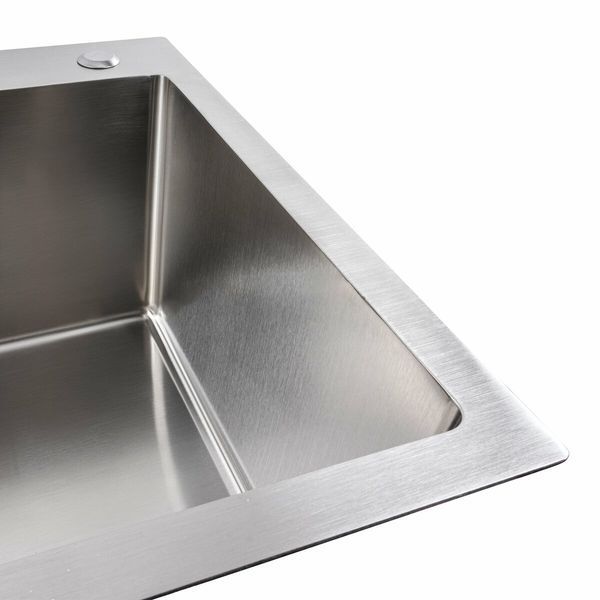 Кухонная мойка нержавейка 65*45 Platinum Handmade (сифон круглый, 3,0/0,8) 44887 фото