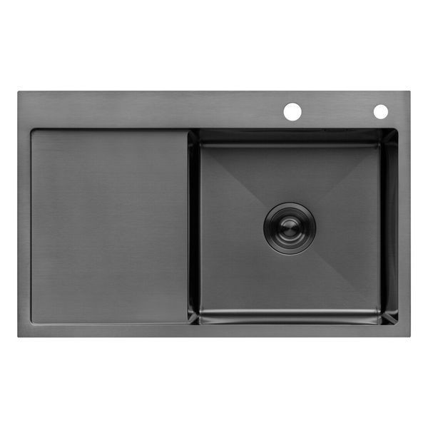 Комплект кухонной мойки Kroner KRP Schwarze - 7849RHM PVD Lazio ST430087 фото