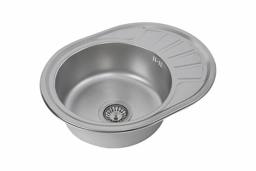 Кухонная мойка из нержавеющей стали Platinum САТИН 5745 (0,8/180 мм) 11659 фото