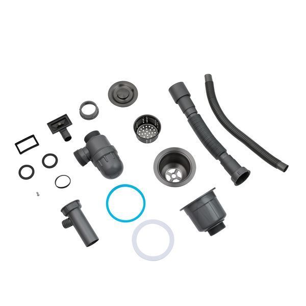 Комплект кухонной мойки KRP Schwarze - 5050HM PVD 03817BLK ST92411 фото