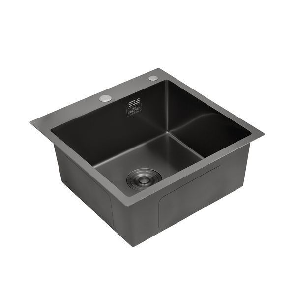 Комплект кухонной мойки KRP Schwarze - 5050HM PVD 03817BLK ST92411 фото