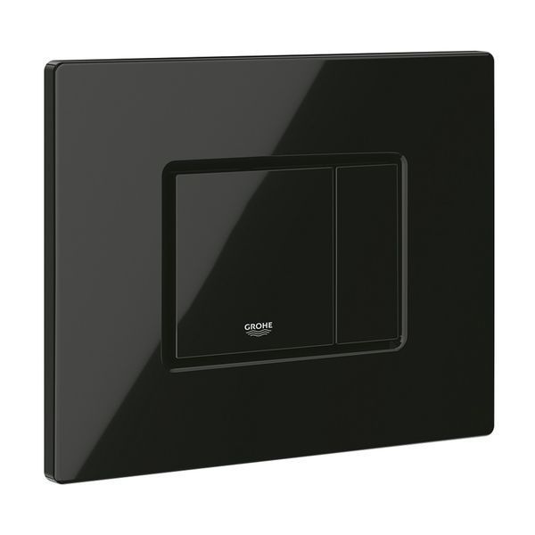 Комплект 4 в 1: Инсталляция Grohe Solido 2 в 1 38971000 + Панель смыва для унитаза Grohe Even Black 38966KV0 + Унитаз безобедочный Kroner Harz WHI483632 TORNADO с сиденьем Slim Duroplast / Soft-close2 (38971966KV0KH48T) CV036754 фото