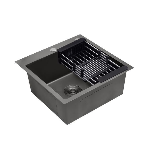 Комплект кухонной мойки KRP Schwarze - 5050HM PVD 03817BLK ST92411 фото