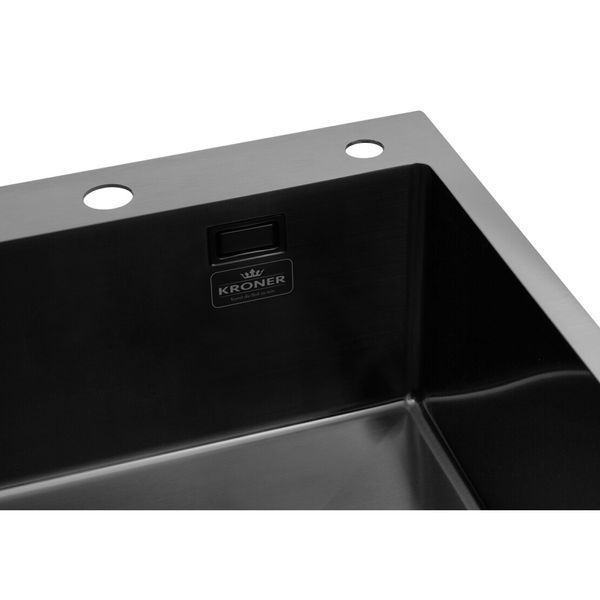 Комплект кухонної мийки KRP Schwarze - 5050HM PVD 03817BLK ST92411 фото