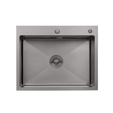 Кухонна мийка Kroner KRP Schwarze - 6350HM PVD (3.0/1.0 мм) CV031453 фото