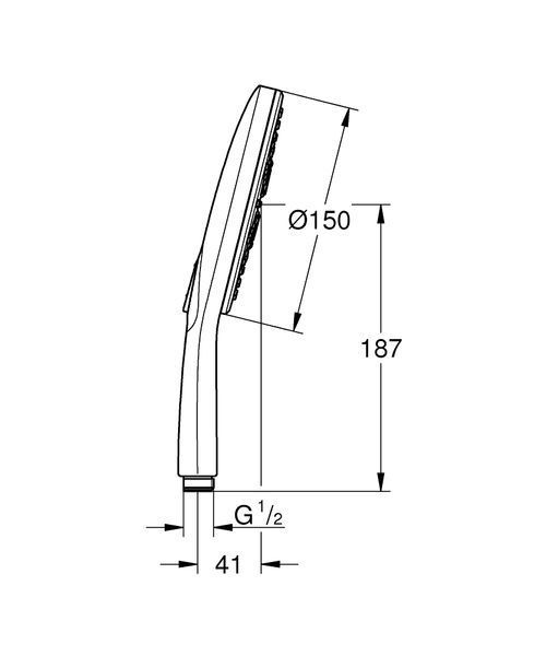 Rainshower Smartactive 150 Ручний душ, 3 режими струменю (26553000) 26553000 фото