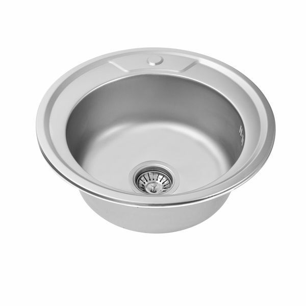 Кухонна мийка з нержавіючої сталі Platinum САТИН 490 (0,8/180 мм) 11666 фото