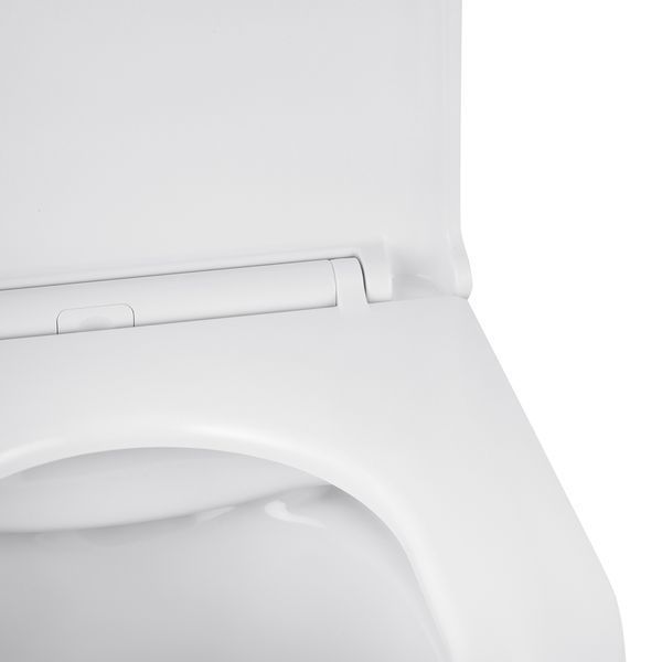 Комплект 4 в 1: Инсталляция GROHE Solido 3 в 1 3884966Q + Унитаз безободковый Kroner Harz WHI493736 RIMLESS с сиденьем Slim Duroplast / Soft-close / Quick relase KH493736WHIR (3884966KH493736) CV033601 фото