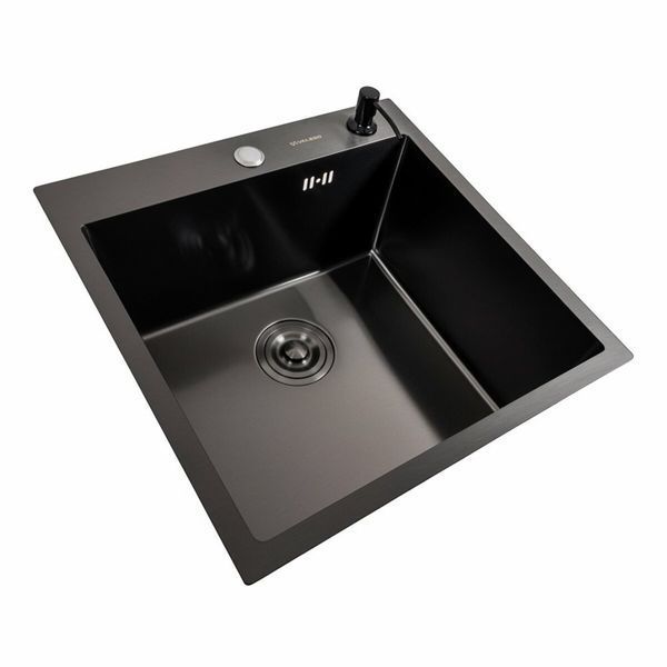 Комплект кухонной мойки Platinum Handmade 50*50 PVD 3,0/0.8 pl23328 фото