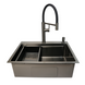Комплект кухонної мийки 63х50HM PVD Pllen&oacute; Lazio ST05 Grafite SL33894 фото 3
